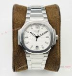 3K Factory 1:1 Best Edition Patek Philippe Nautilus Ladies 34mm Watch Silver Steel White Dial